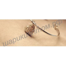 Браслет rhinestone heart cutout carved